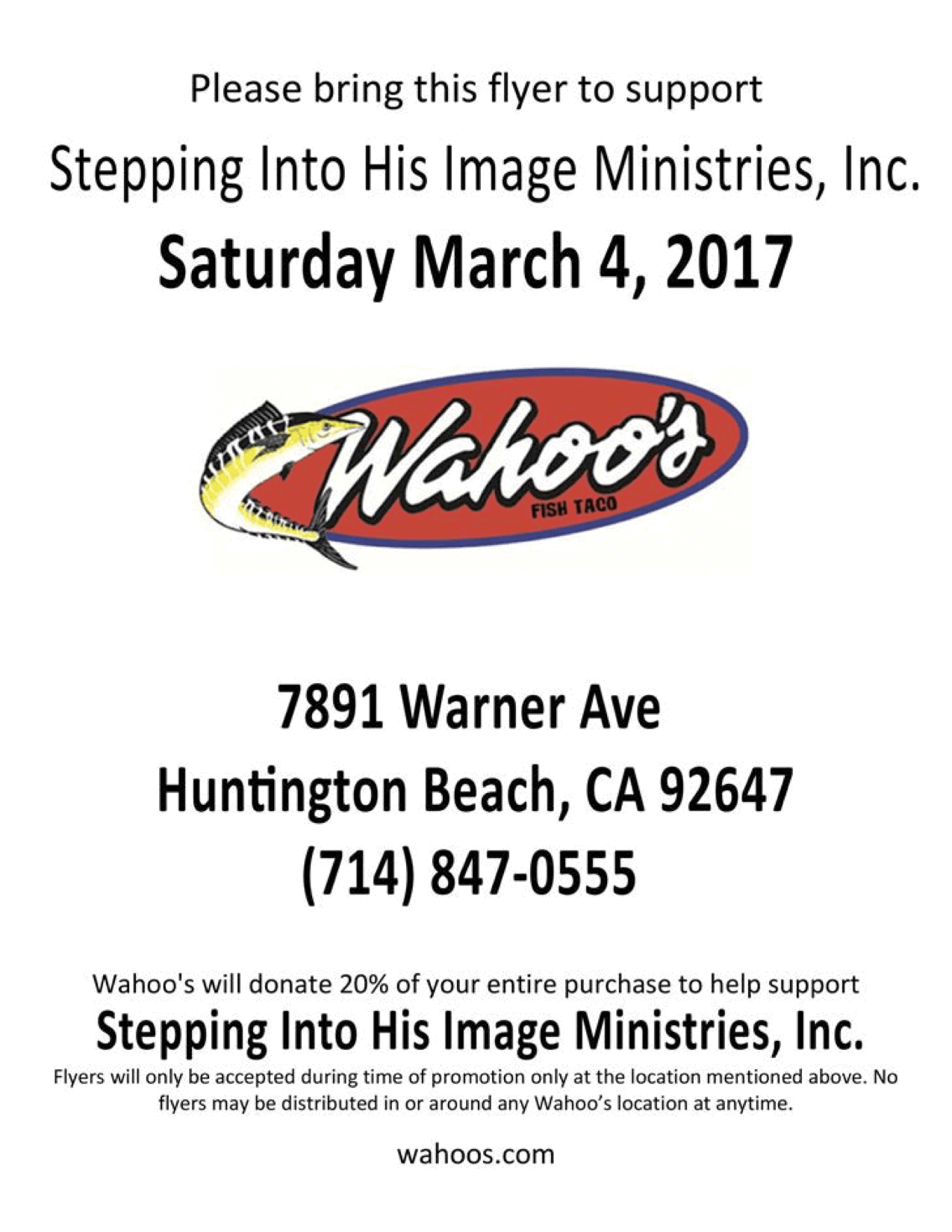 Print this flyer and bring it with you to support siHi!